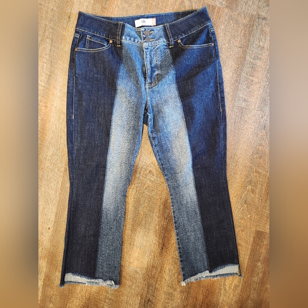Cabi Striped Blue Jeans Size 12